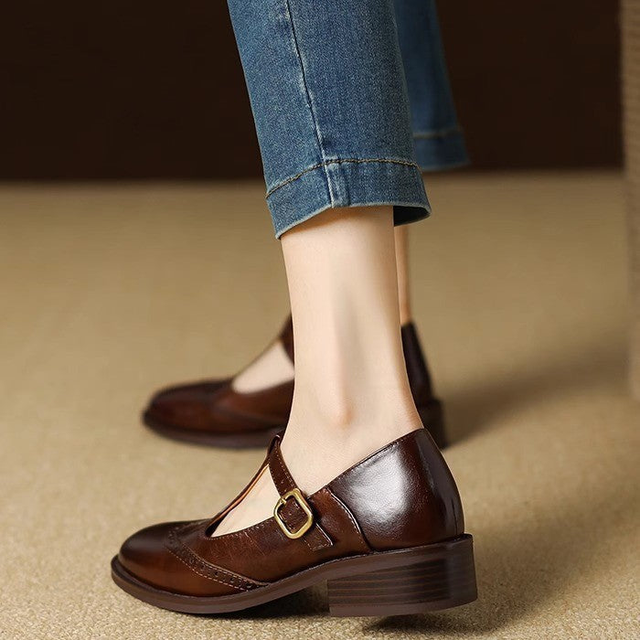 Scarpe Mary Jane Vintage T-Bar Comfort