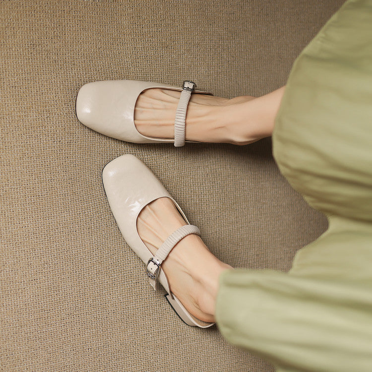 Novie | Mules Mary Jane in Pelle Genuina