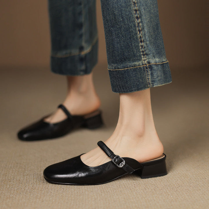 Novie | Mules Mary Jane in Pelle Genuina