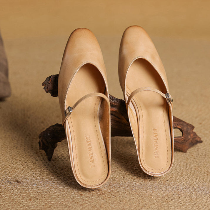 Mules in pelle genuina Merisa