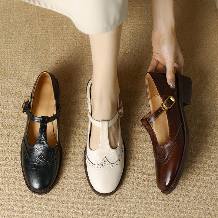 Scarpe Mary Jane Vintage T-Bar Comfort