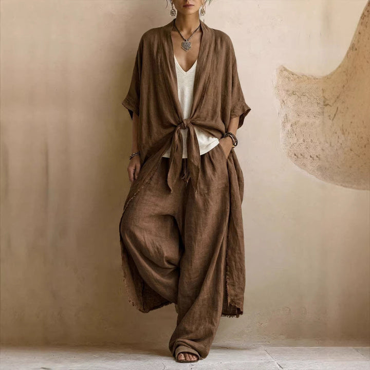 Completo Due Pezzi Kimono Oversize & Pantaloni Ampi