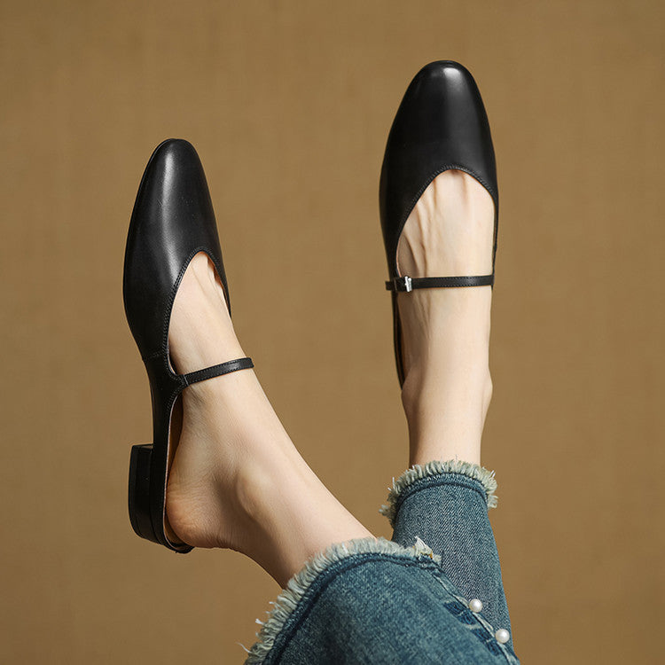 Mules in pelle genuina Merisa