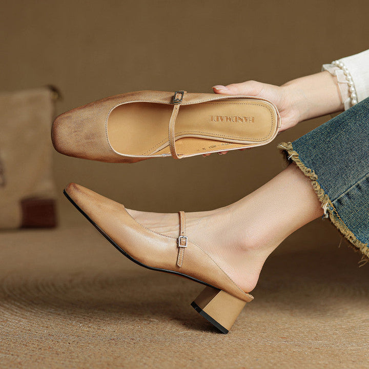 Mules in pelle genuina Esmer