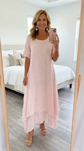 Abito Maxi Tiered Aria Fluid