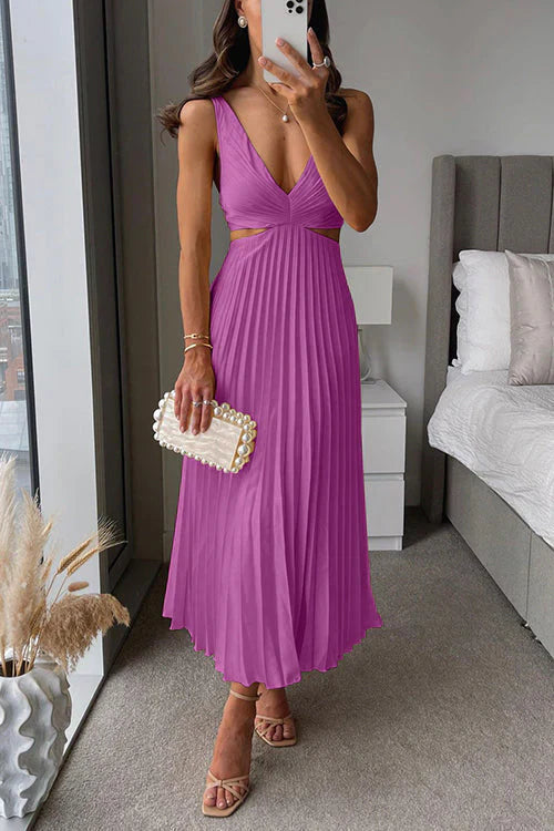 Camilla | Vestito maxi plissettato