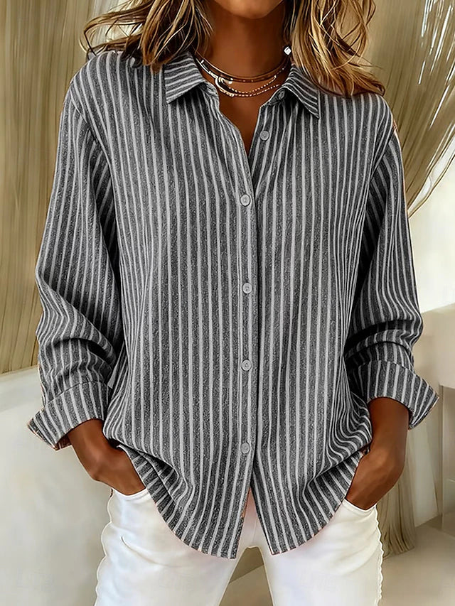 Jacqueline™ | Camicia a righe con bottoni