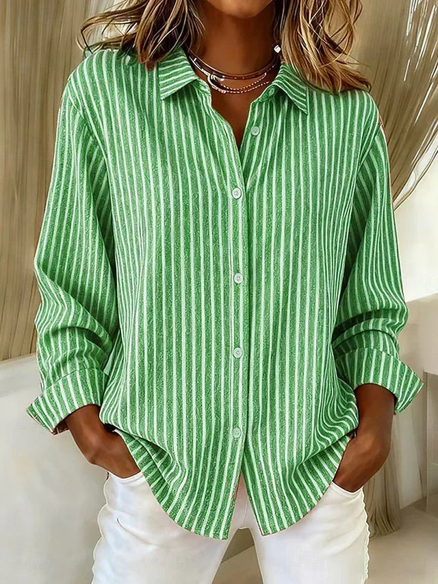 Jacqueline™ | Camicia a righe con bottoni