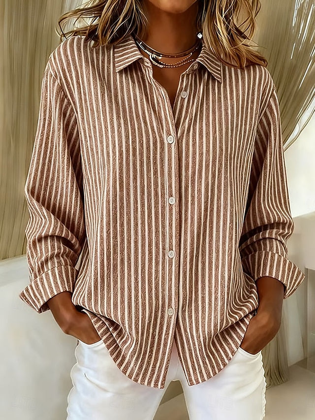 Jacqueline™ | Camicia a righe con bottoni
