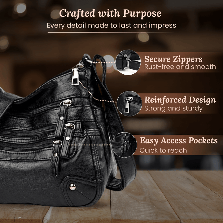 Borsa a Spalla Multi-Zip di Rosalia