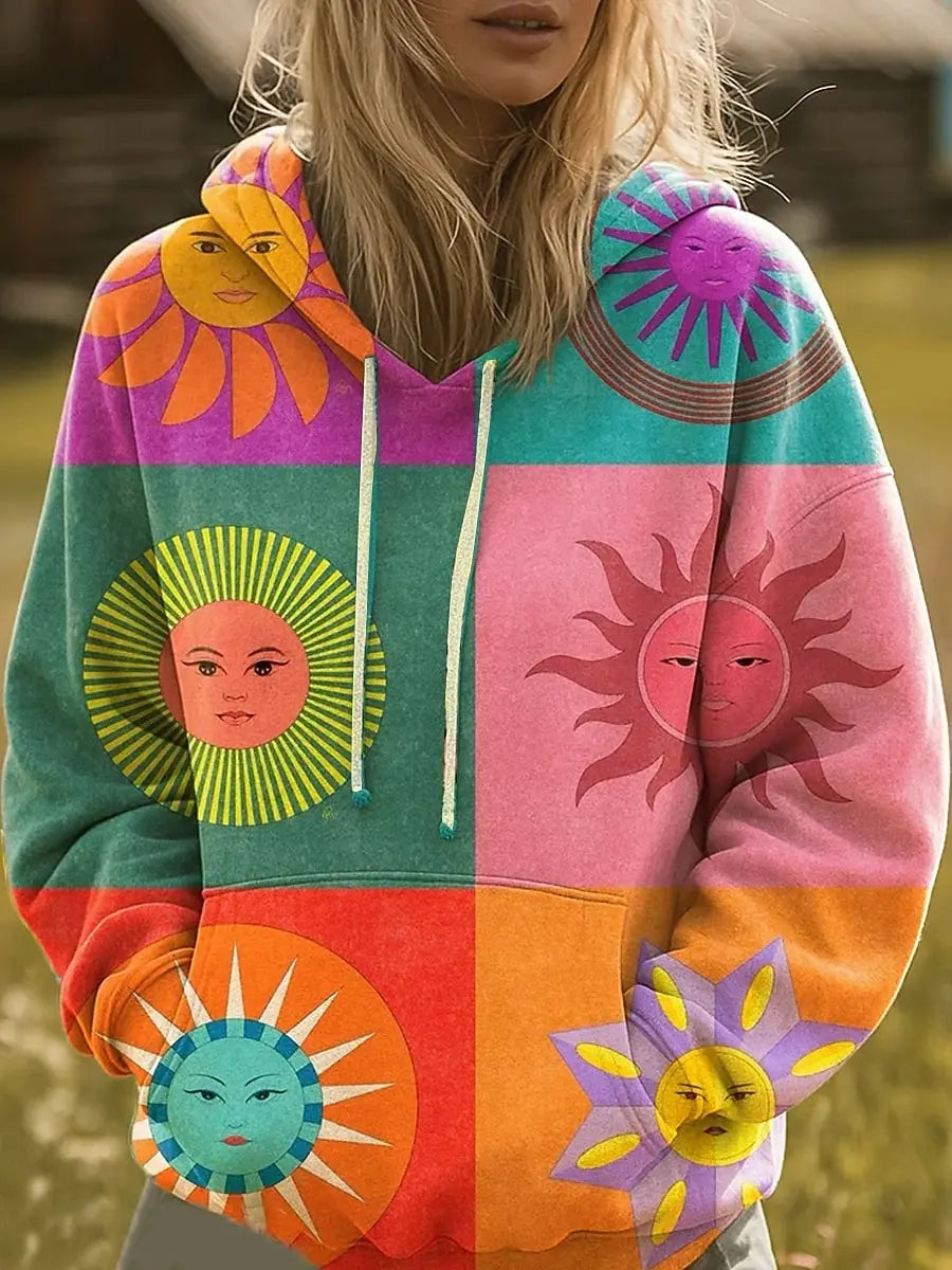 Florianne™ | Felpa con grafica Rainbow Sunburst