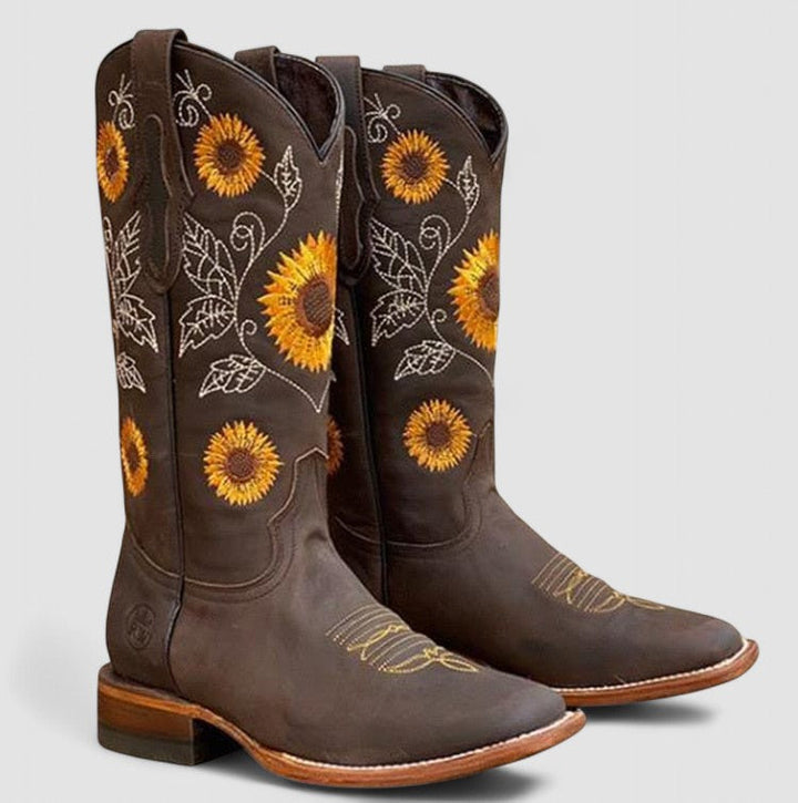 Soledad | Stivali da Cowboy con Fiori Ricamati