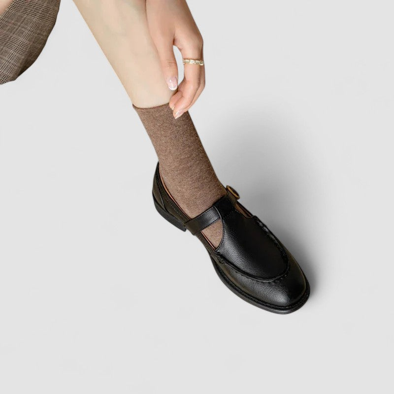 Ariadna | Scarpe Mary Jane con Punta Quadrata