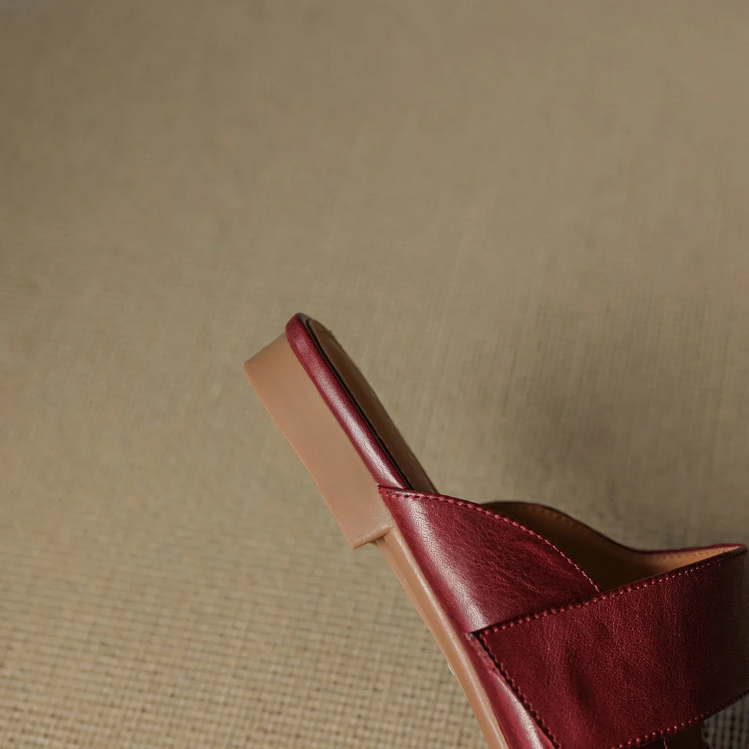 Mule in pelle Bellanova