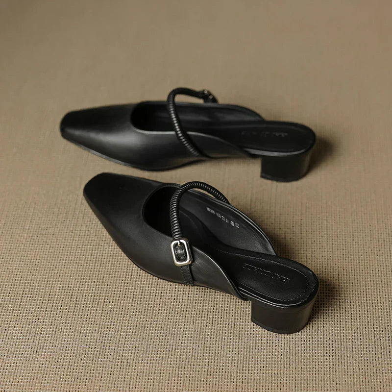 Kera | Mules Mary Jane in Pelle Genuina