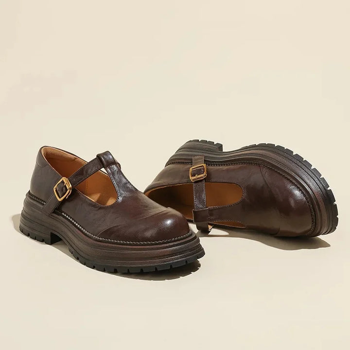 Emilia | Scarpe Mary Jane con Fibbia Dorata