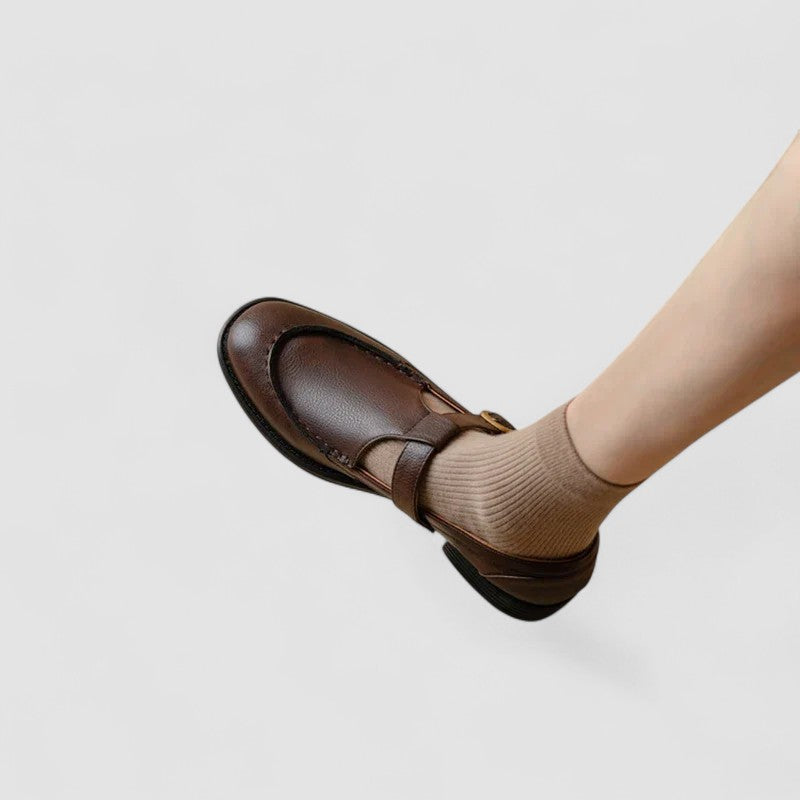 Ariadna | Scarpe Mary Jane con Punta Quadrata