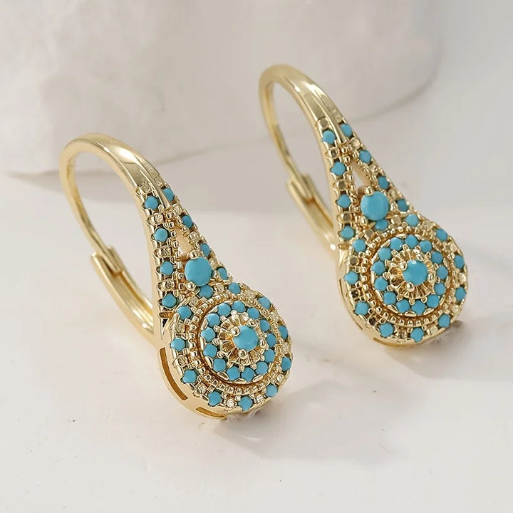 Orecchini Gilded Turquoise Bloom