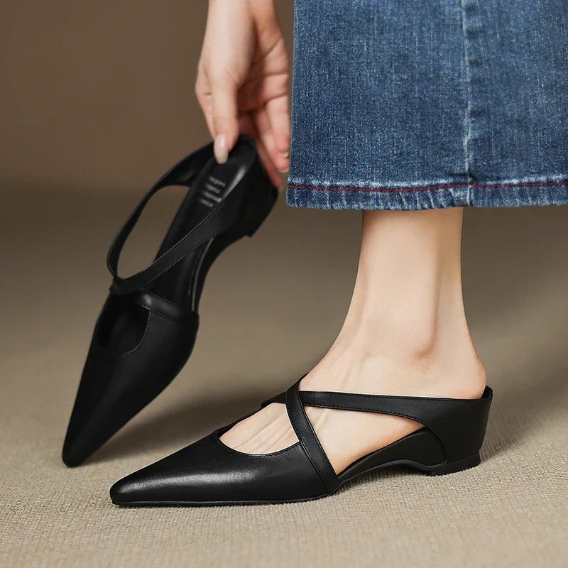 Aluna | Mules in pelle genuina