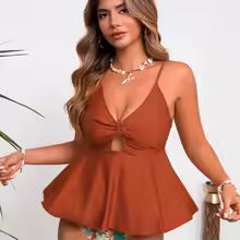 Set Tankini Flowy con Controllo della Pancia