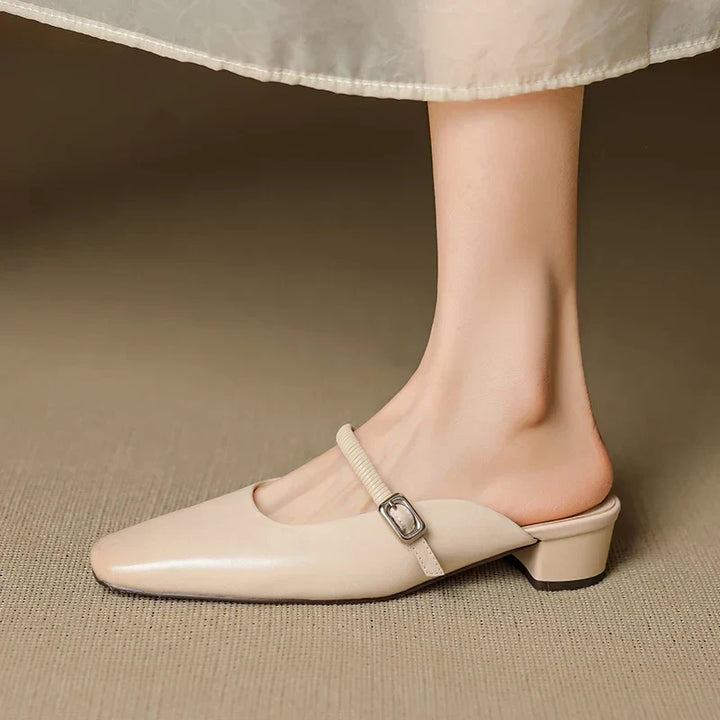 Kera | Mules Mary Jane in Pelle Genuina