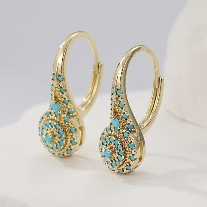 Orecchini Gilded Turquoise Bloom