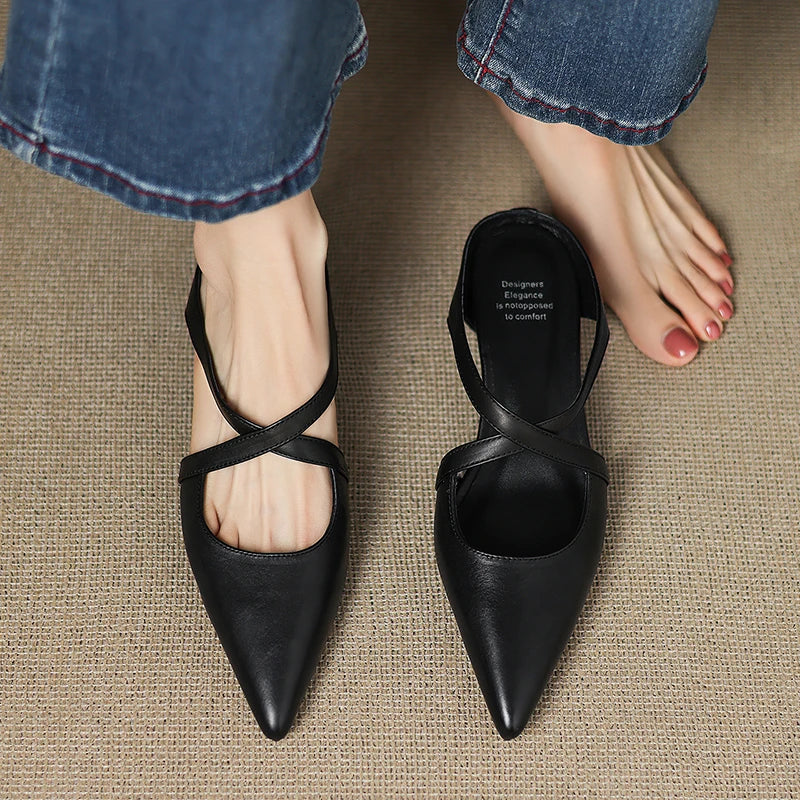 Aluna | Mules in pelle genuina