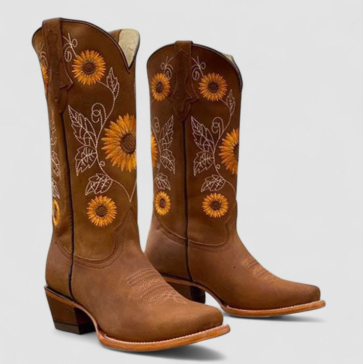 Soledad | Stivali da Cowboy con Fiori Ricamati