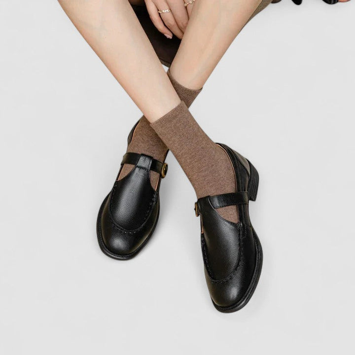 Ariadna | Scarpe Mary Jane con Punta Quadrata