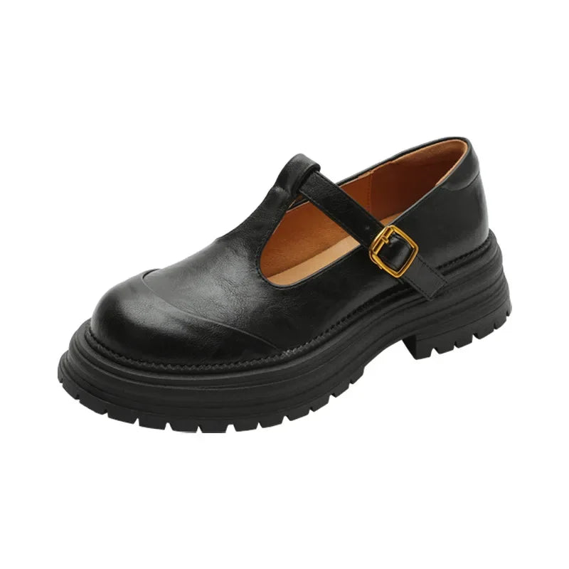 Emilia | Scarpe Mary Jane con Fibbia Dorata