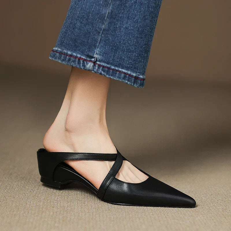 Aluna | Mules in pelle genuina