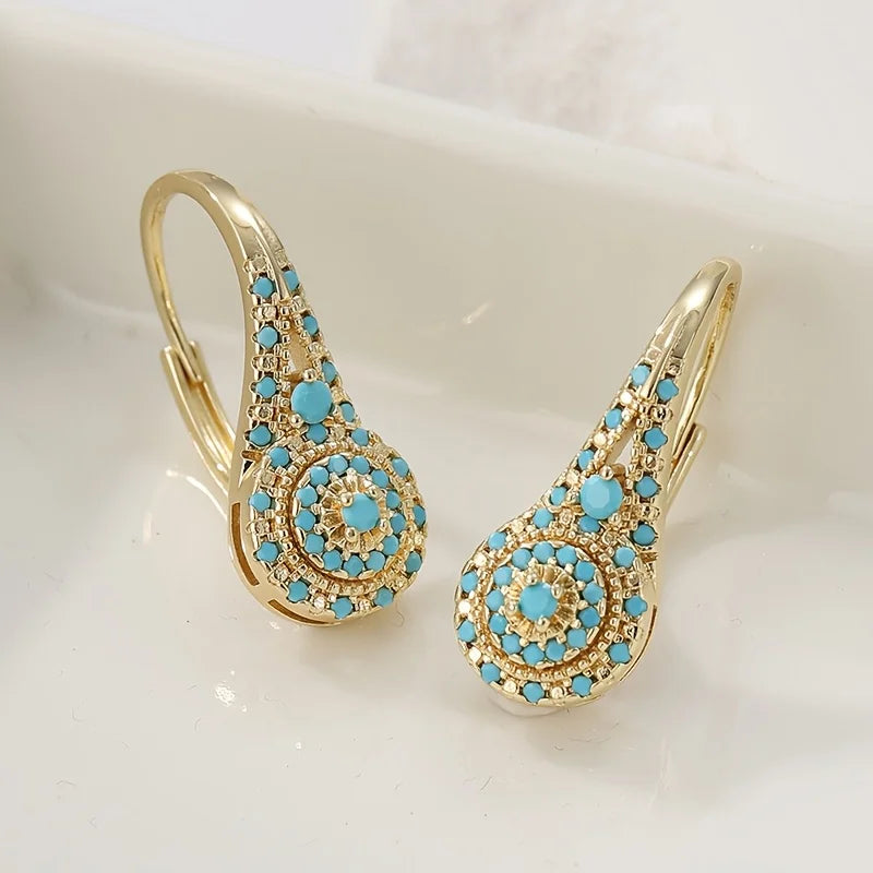 Orecchini Gilded Turquoise Bloom