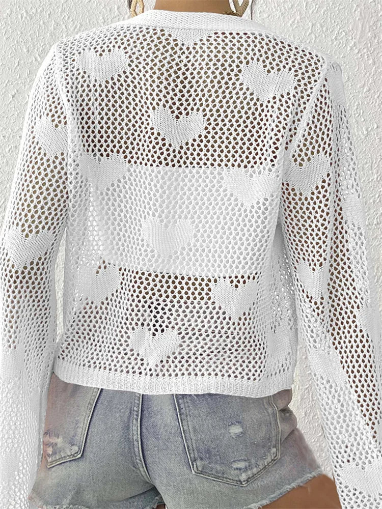 Top Coprente con Nodo Anteriore in Maglia