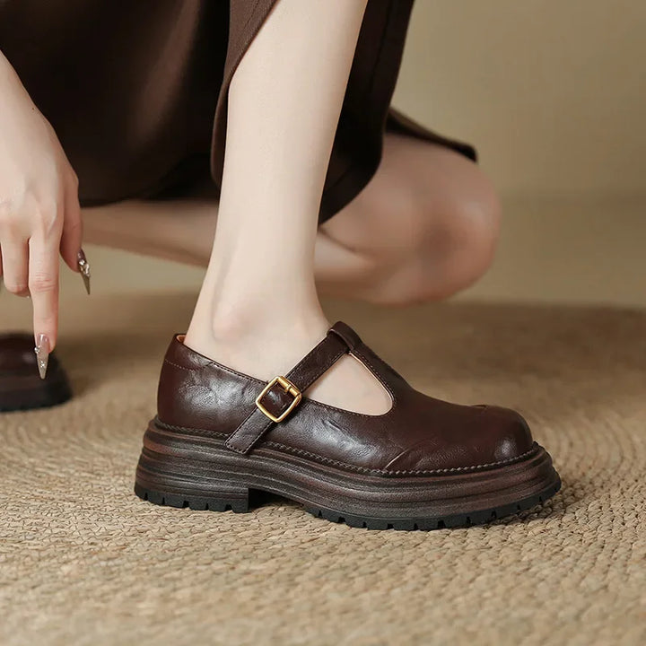 Emilia | Scarpe Mary Jane con Fibbia Dorata