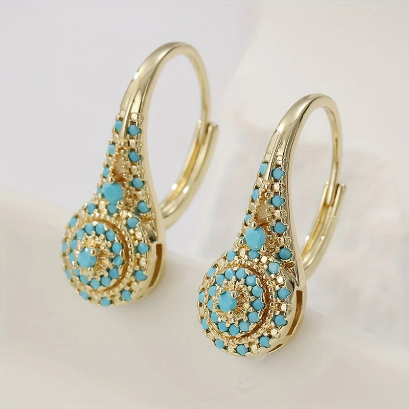 Orecchini Gilded Turquoise Bloom