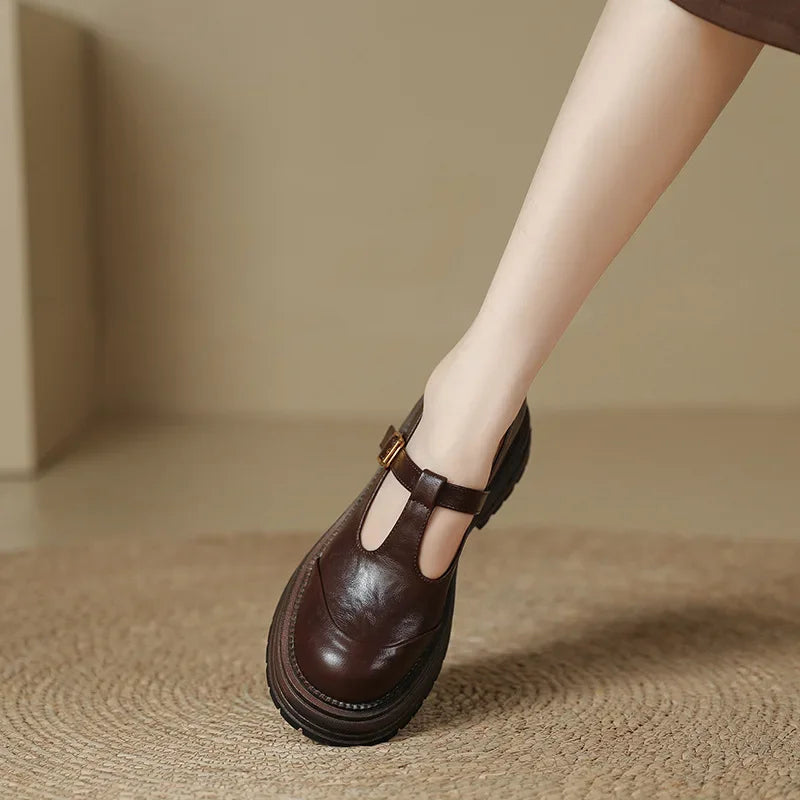 Emilia | Scarpe Mary Jane con Fibbia Dorata