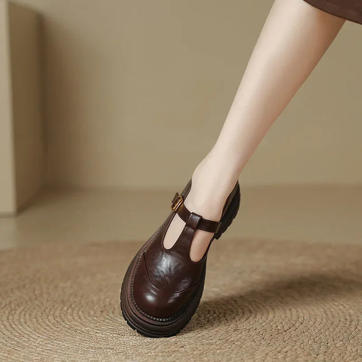 Emilia | Scarpe Mary Jane con Fibbia Dorata