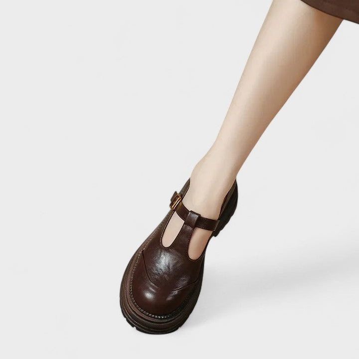 Emilia | Scarpe Mary Jane con Fibbia Dorata