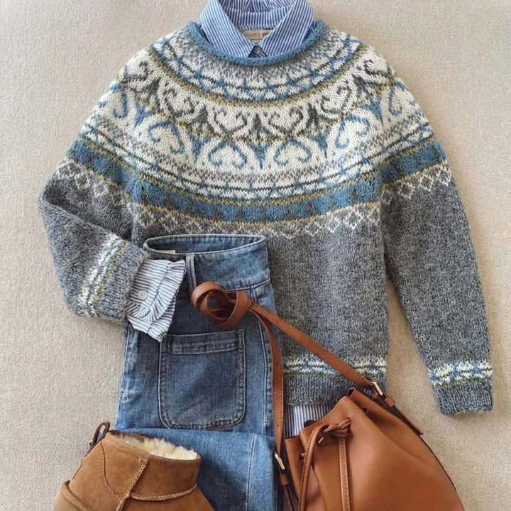 Tove | Maglione Nordico Grigio Chiaro