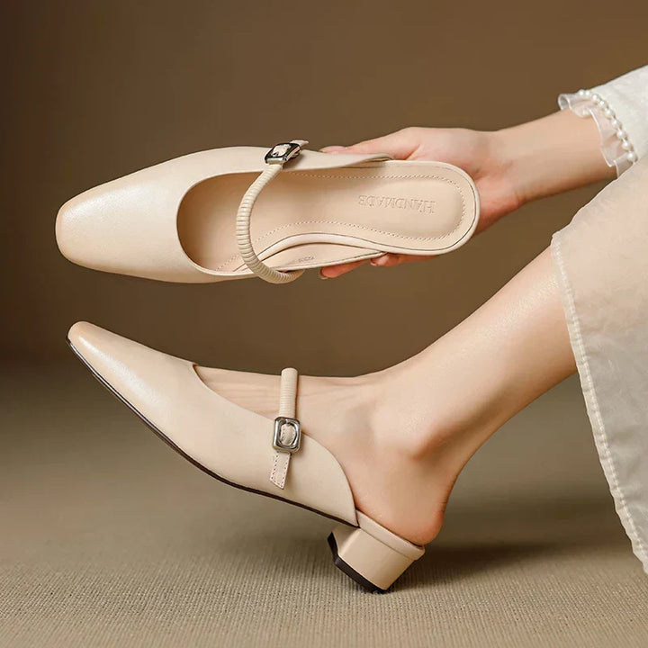 Kera | Mules Mary Jane in Pelle Genuina