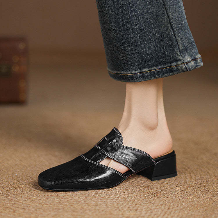 Mules in pelle genuina Ivora