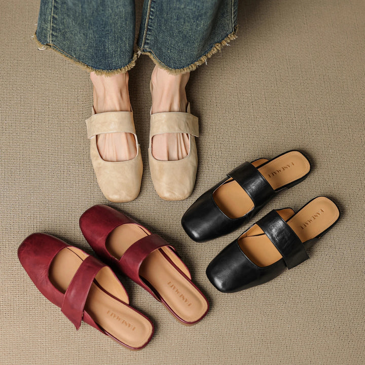 Mule in pelle Bellanova