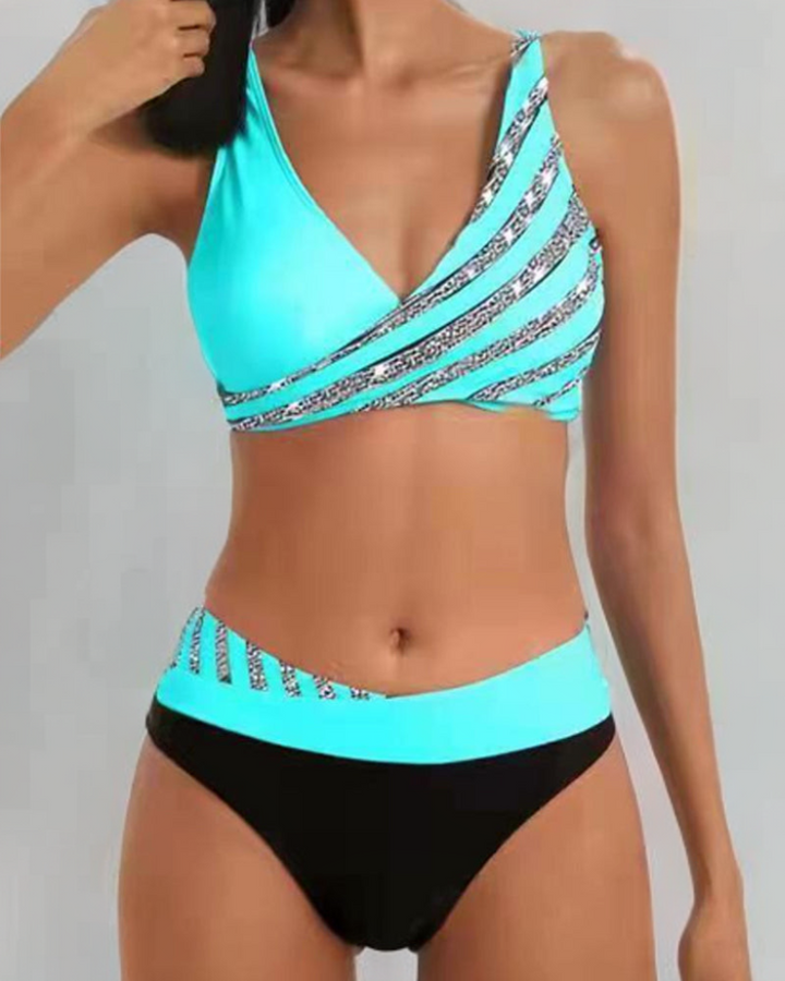 Mona - Bikini stampato in tonalità calde