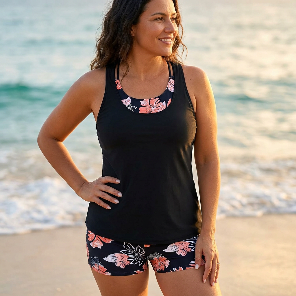 Set Tankini di Supporto in 3 Pezzi