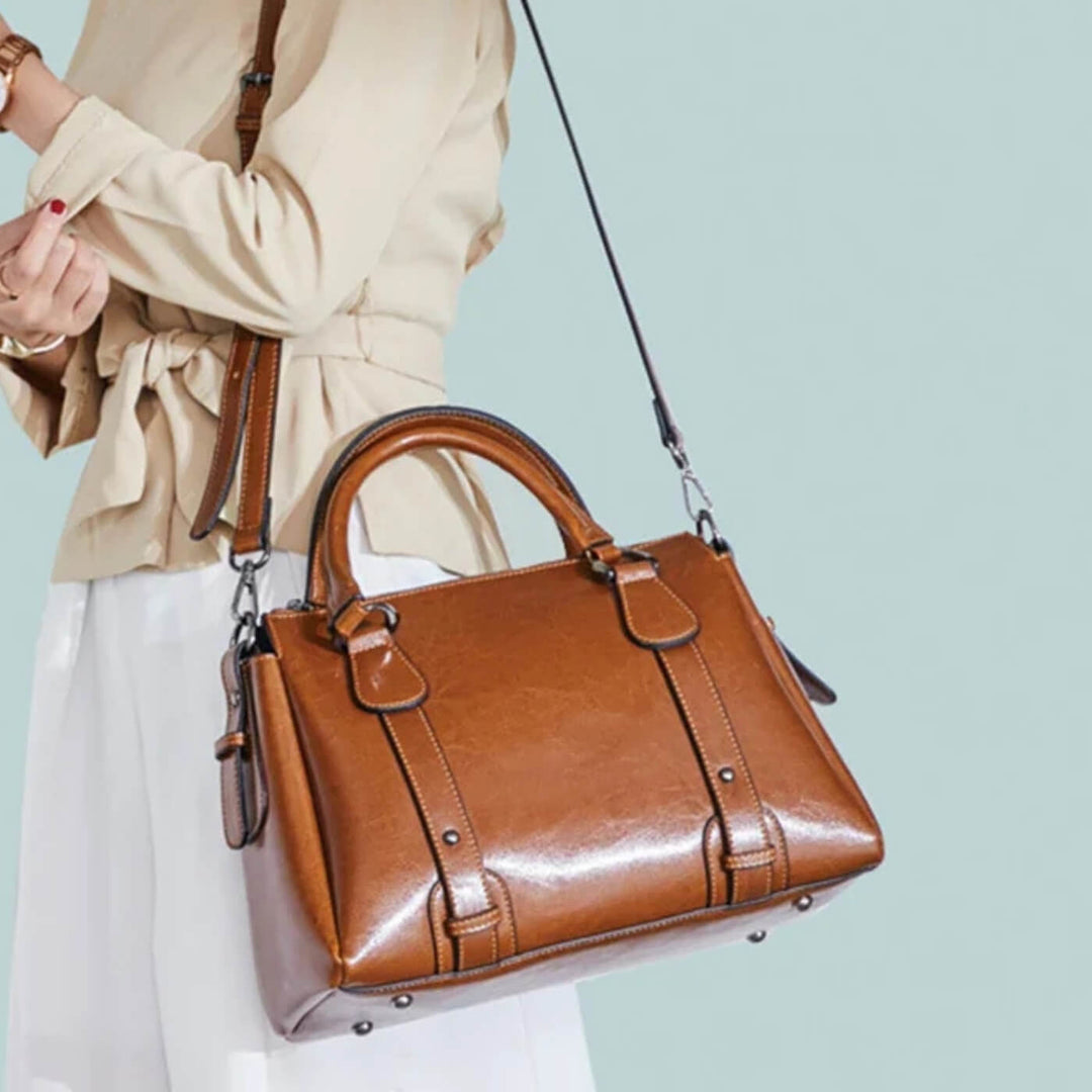 Valeria Top-Zip Satchel | Borsa a Spalla
