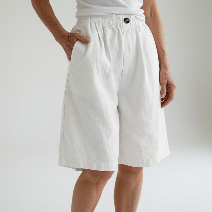 Wandeline™ — Pantaloni corti larghi con vita elastica, comfort estivo naturale