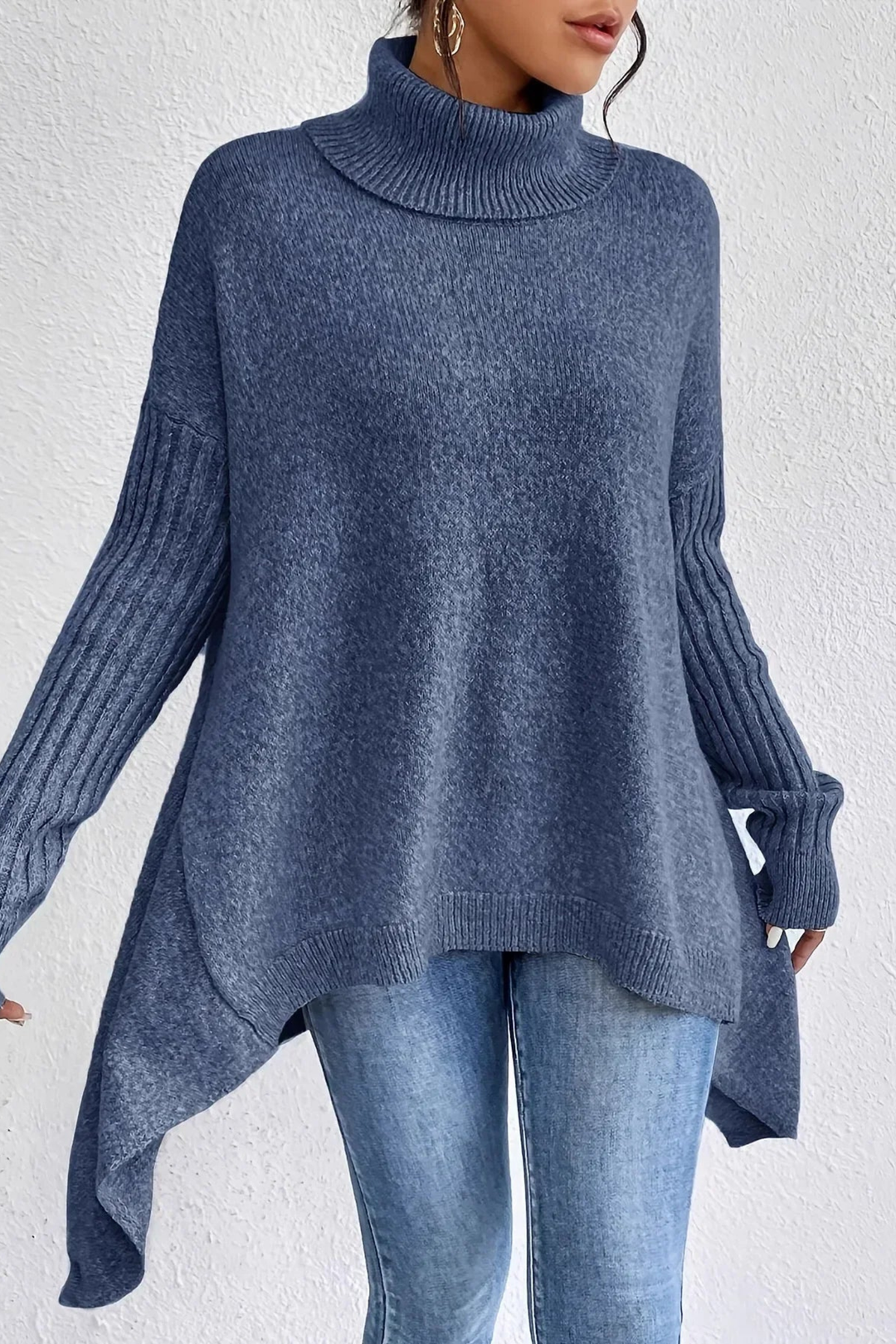 Maglione a collo alto oversize