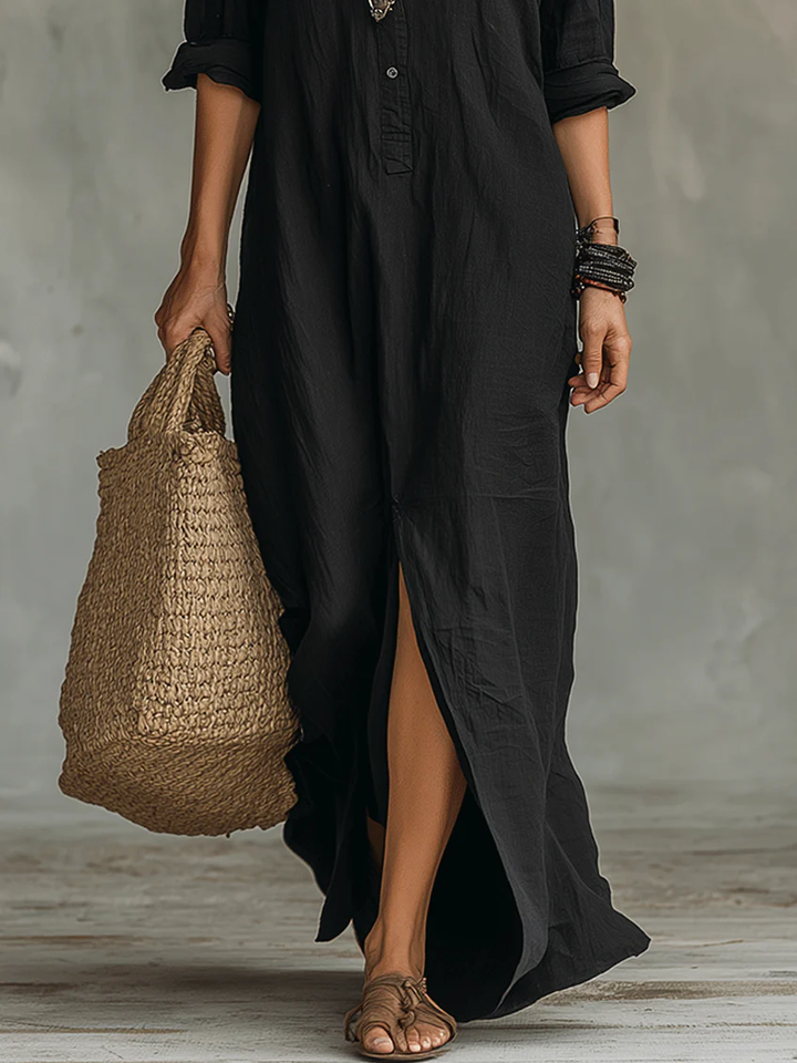WILLOW | Abito Maxi Senza Sforzo, Silhouette Lusinghiera, Versatile per l'uso Quotidiano
