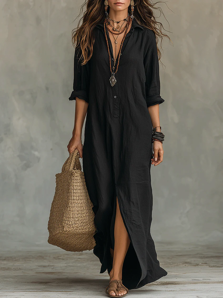 WILLOW | Abito Maxi Senza Sforzo, Silhouette Lusinghiera, Versatile per l'uso Quotidiano
