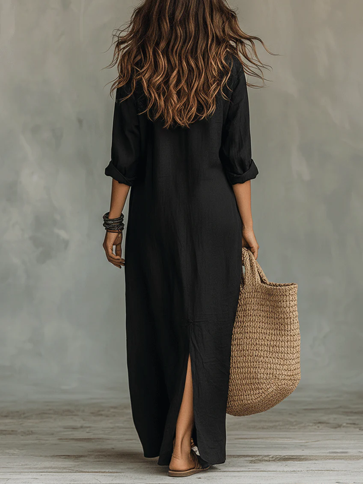 WILLOW | Abito Maxi Senza Sforzo, Silhouette Lusinghiera, Versatile per l'uso Quotidiano